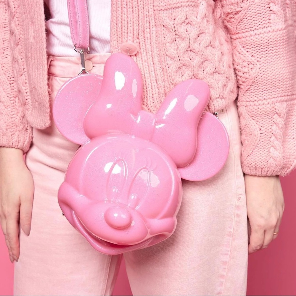 Loungefly Exclusive Limited Edition Pink Minnie Mouse Figural Crossbody